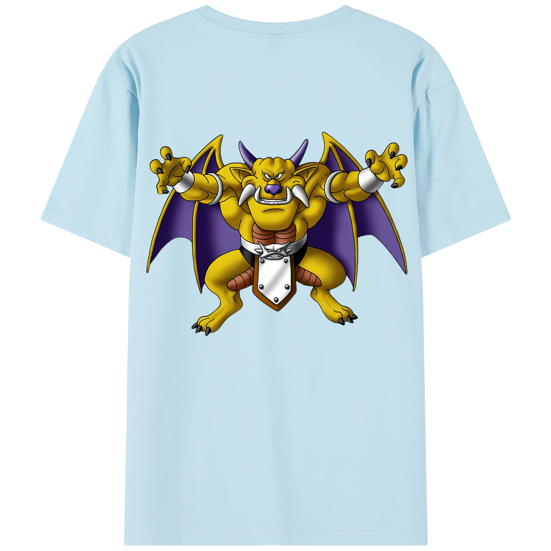 （画像用） ドラゴンクエスト Doragon Kuesuto Dragon Quest 綿100％半袖Tシャツ（背面プリント）
